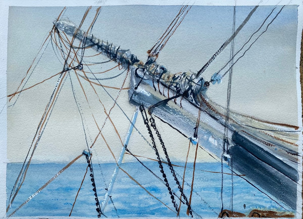 Impressionistic Watercolour , Dawn At Sea-. By Paul Mitchell, 15 X 11, Artwork For Sale On Artfinder