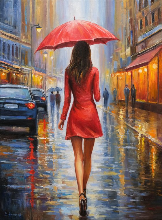 Rainy Street Reflections