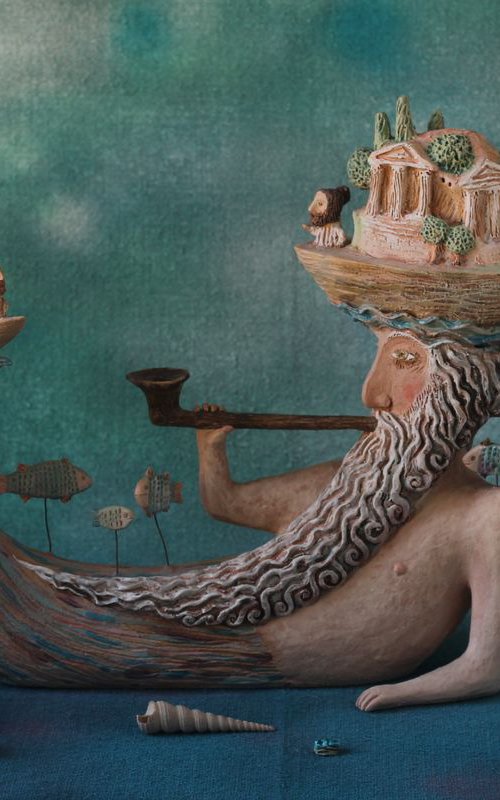 Storyteller. Sculpture from the "Ancient Stories" exhibition. by Elya Yalonetski