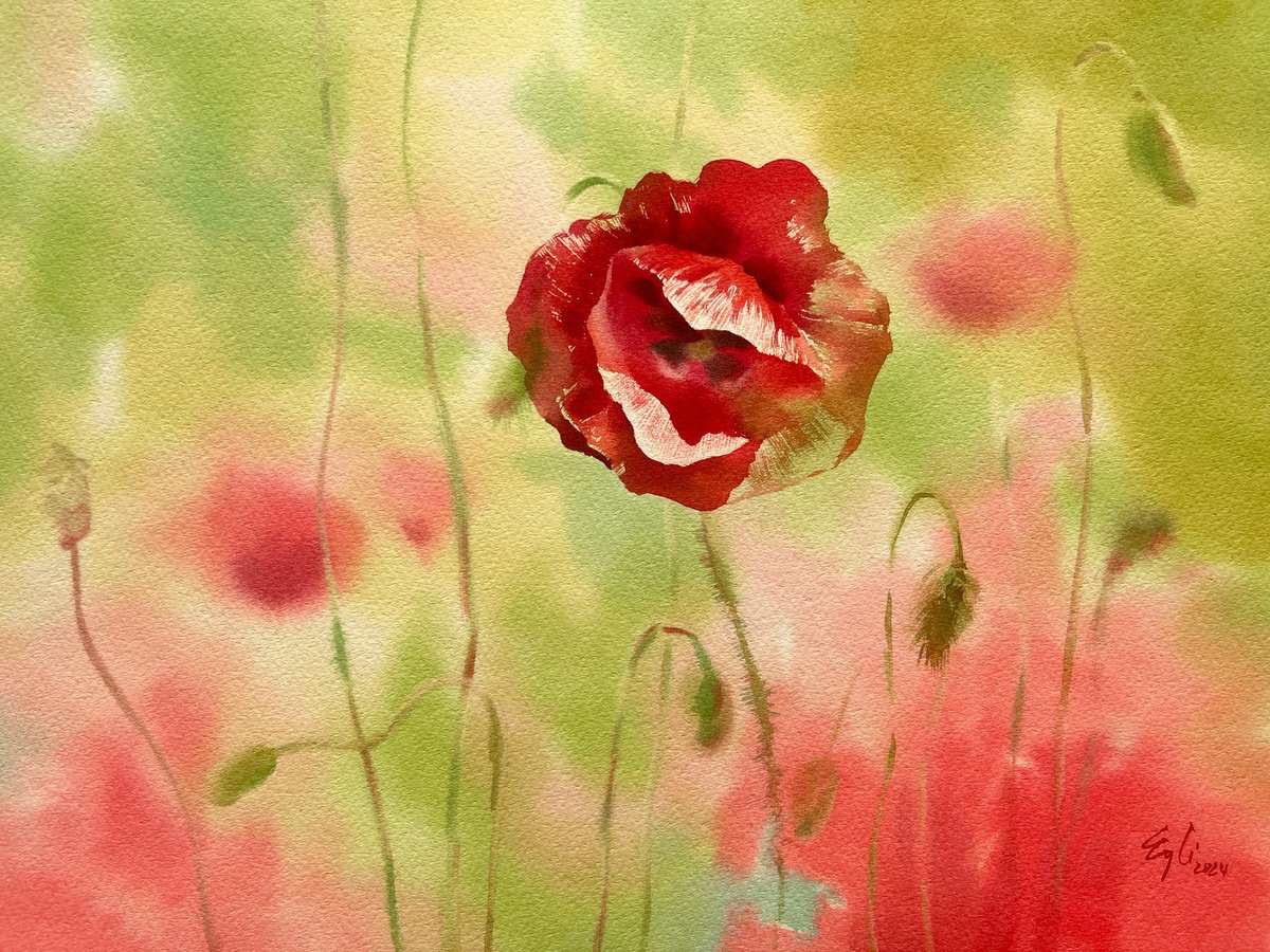 Photorealistic Watercolour , Close Your Eyes By Egle Lipeikaite, 16 X 11, Artwork For Sale On Artfinder