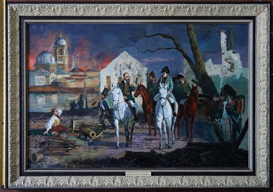Napoleon was in burning Moscow