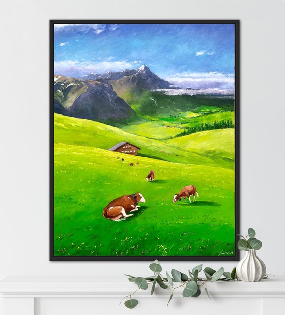Cows in Switzerland