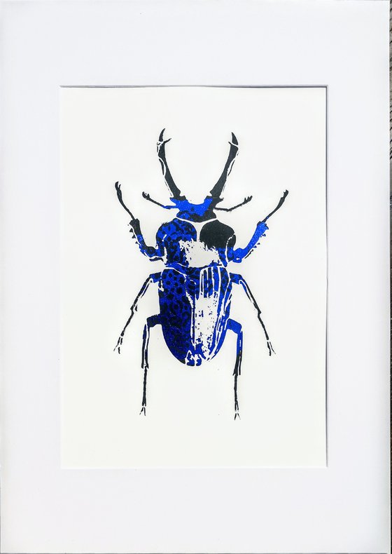 Mandala Stag Beetle 2 (Metalic Blue)