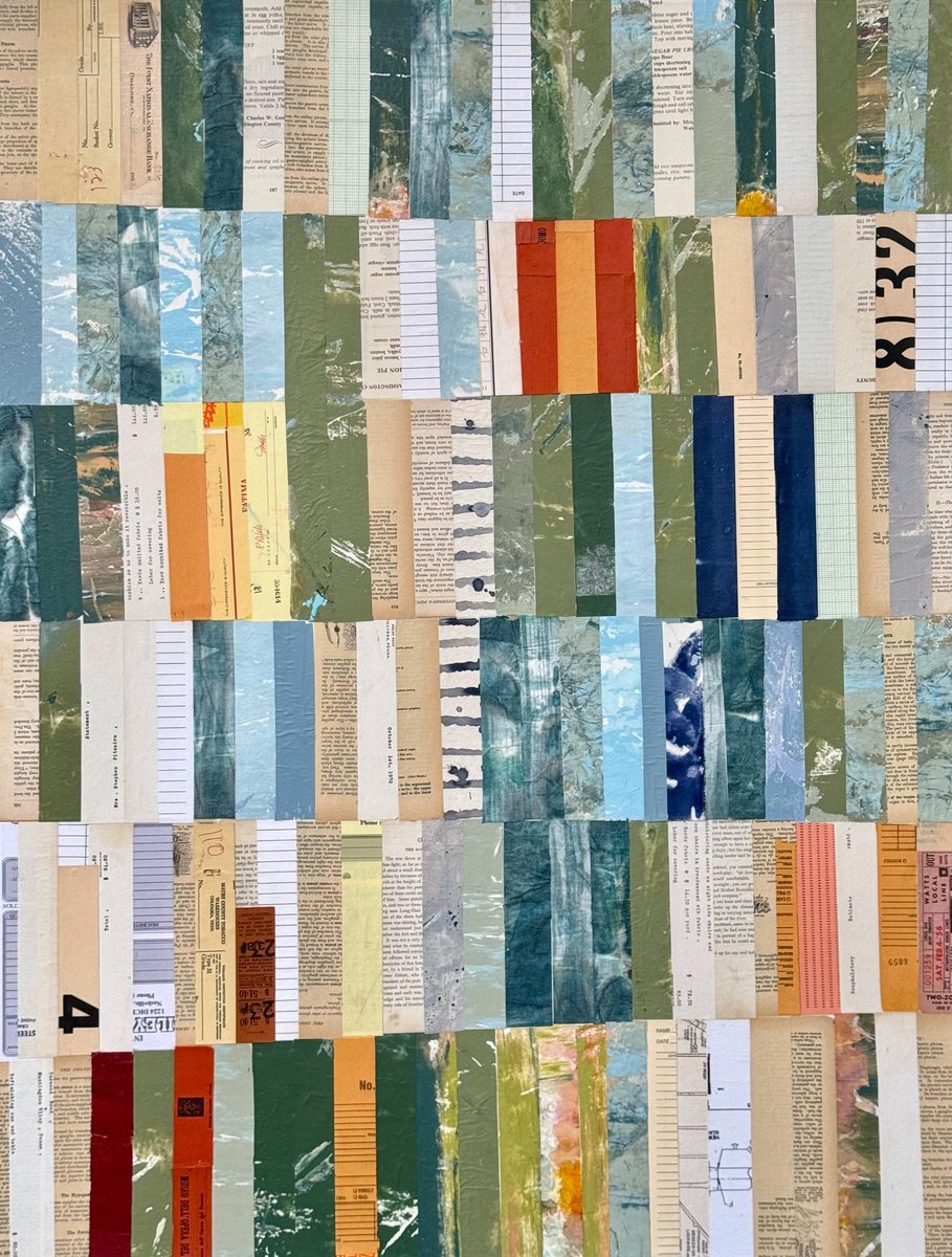 Geometric Abstract Acrylic Painting By Adam Collier Noel, 30 X 40, Surroundings, Original Artwork