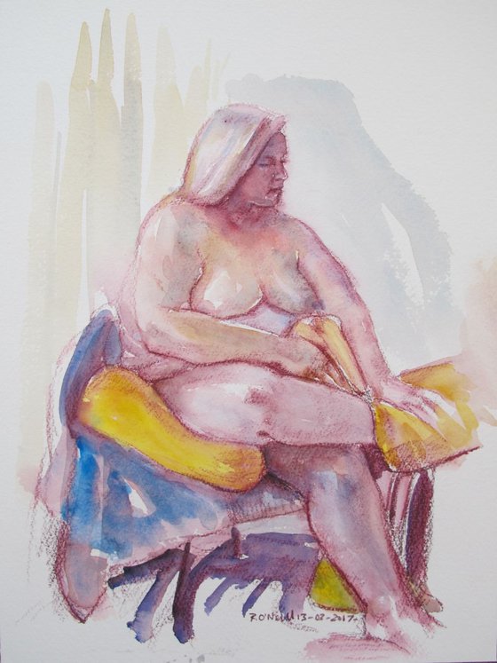 Seated female nude