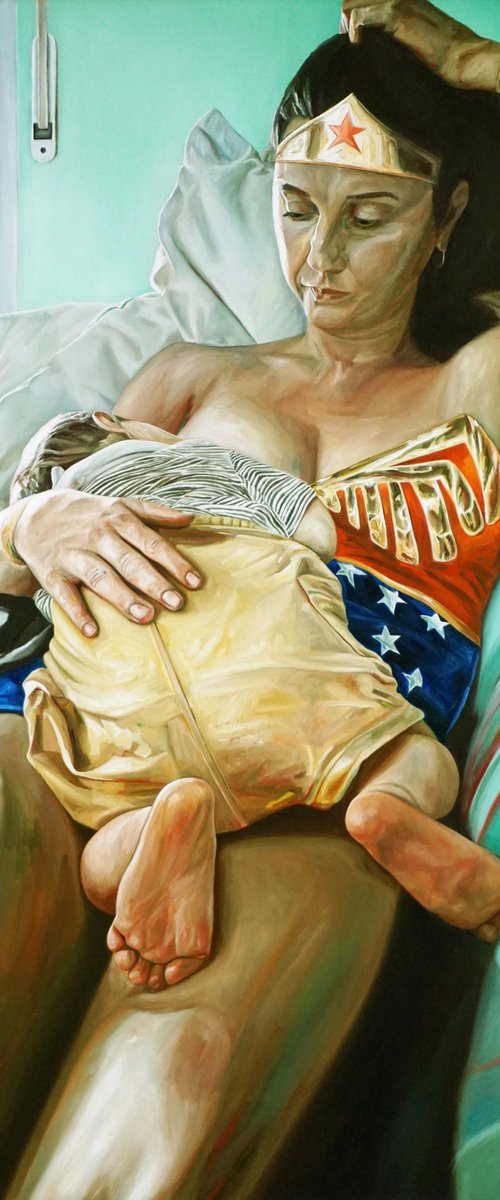 Wonder Woman nursing by Paolo Borile