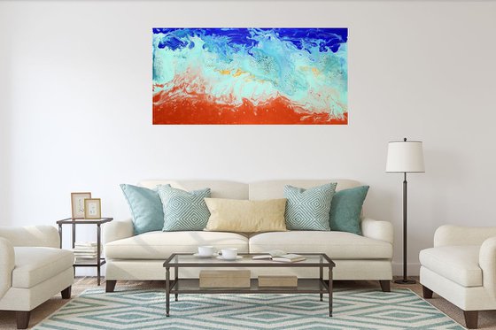 Before it melts down - large abstract painting