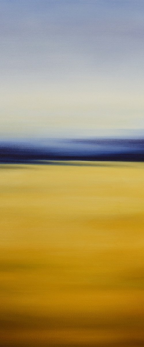 Wheat Field - Colorful Abstract Landscape by Suzanne Vaughan