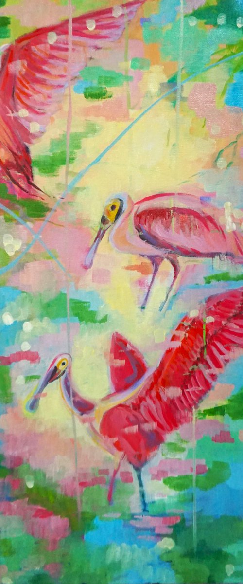 Pink Birds by Amaya Fernández Fariza