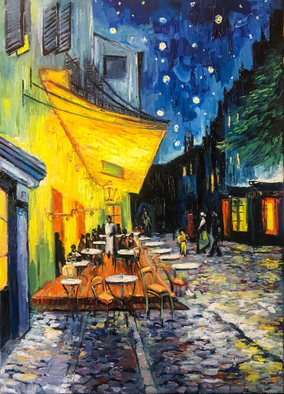 Copy of Van Gogh's "Terrace of a café at night"