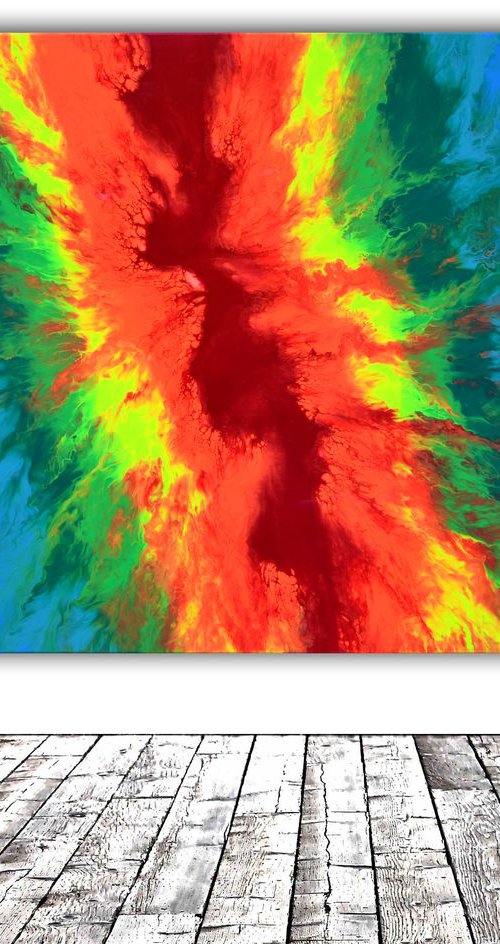 RAINBOW - Huge Abstract, Office, Home Decor by Soos Tiberiu
