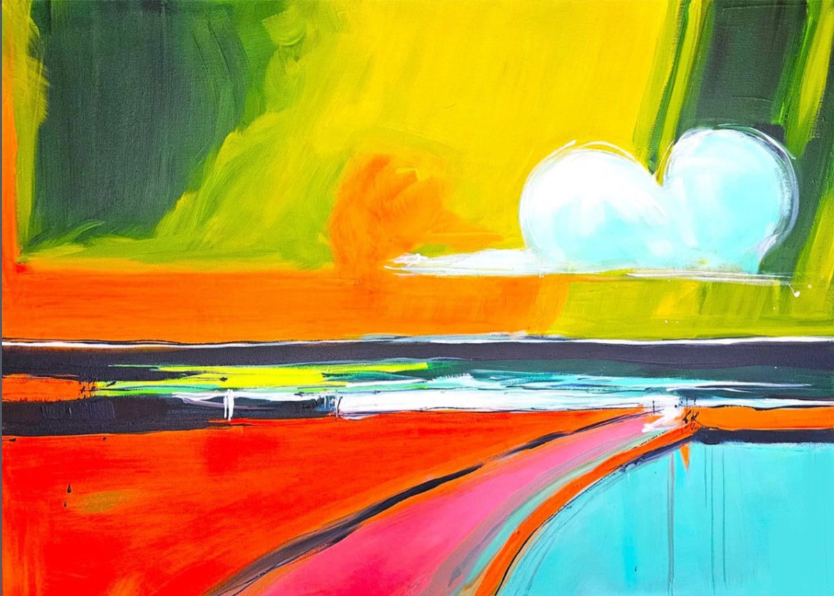 Warm Seascape #7 By V+V Kniazievi, 28 X 20, Artwork For Sale On Artfinder