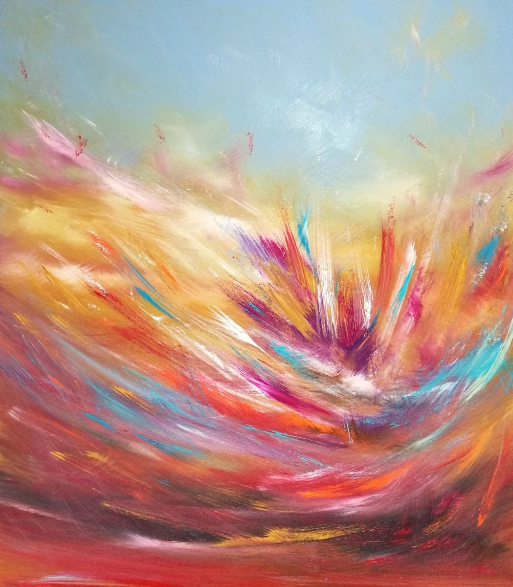 Energy Burst ABSTRACT Modern Art Office Decor Home Acrylic painting