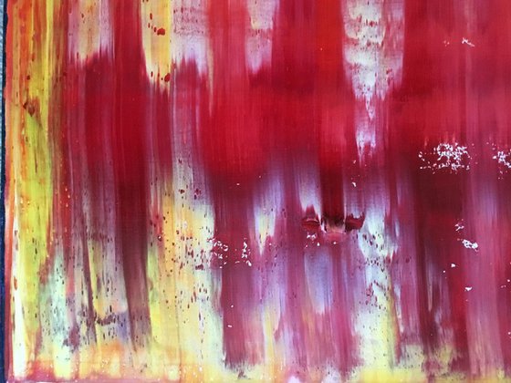 "Hellfire" - FREE USA SHIPPING - Original PMS Abstract Oil Painting On Canvas - 16" x 20"