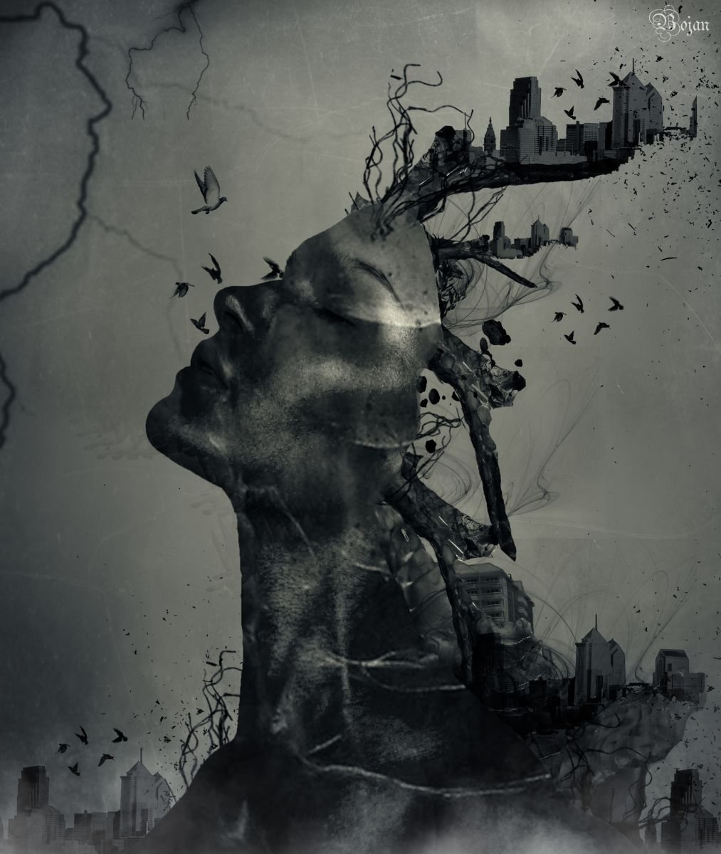 Illustrative Portrait Photograph By Bojan Jevtic, 30 X 35, Woman Is A Mainstay Of The Home, Original Artwork