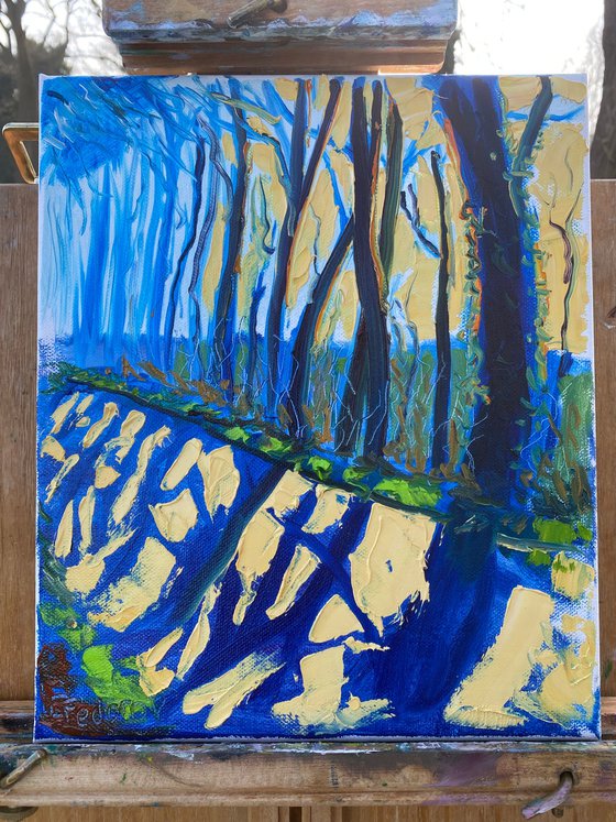 Sun-Dappled Path. Plein Air