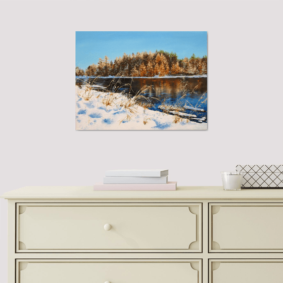 Winter River Landscape