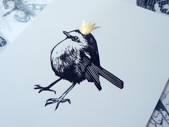 Robin linoprint