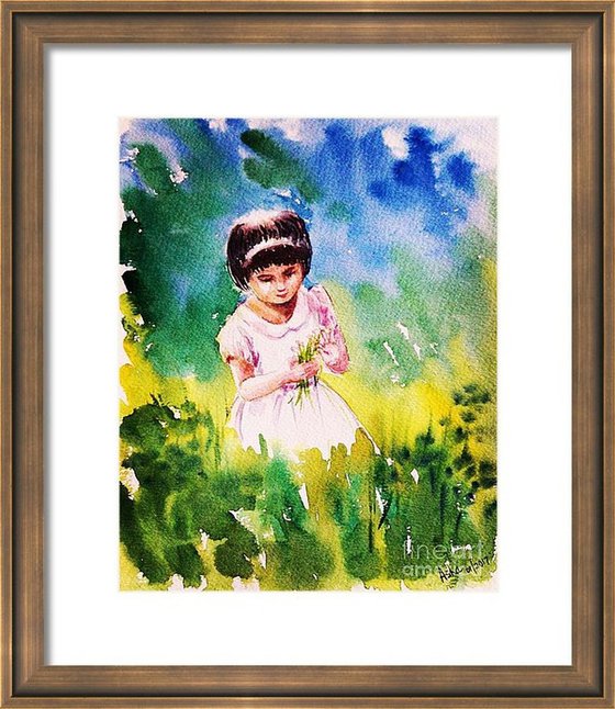 Little Girl in the garden Happy childhood 3