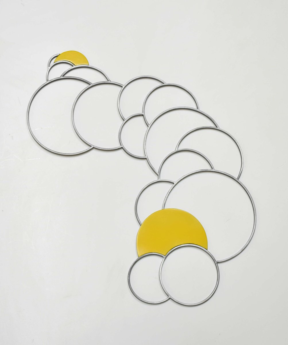 Geometric Transport Sculpture By Yannick Bouillault, 12 X 20", Spheres #47, Original Artwork