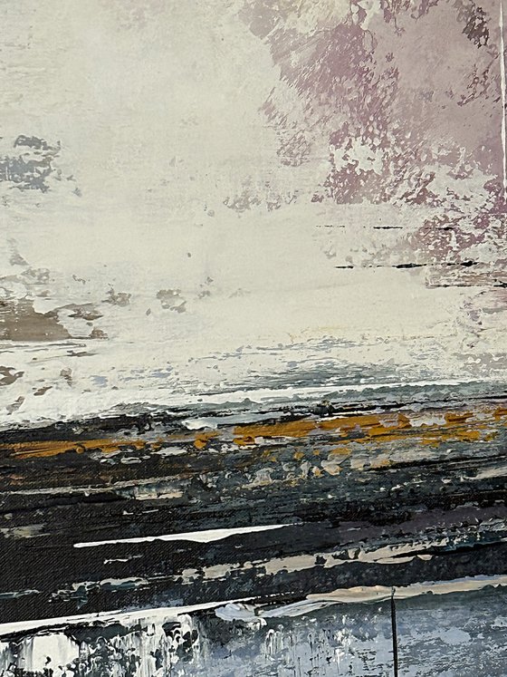 Violet Pink Sky Over Deep Waters