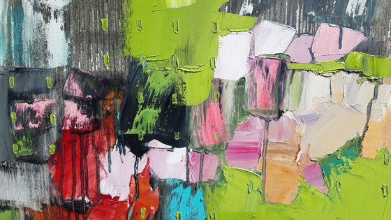 Flowers by the water.