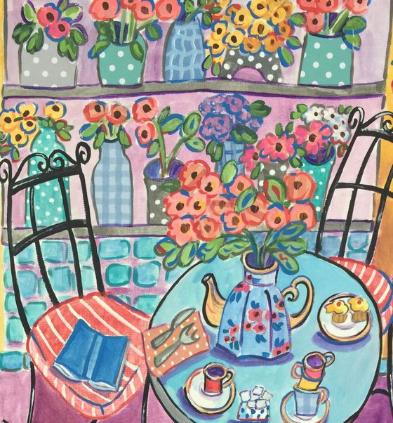 "A Flowery Nicoise Cafe"