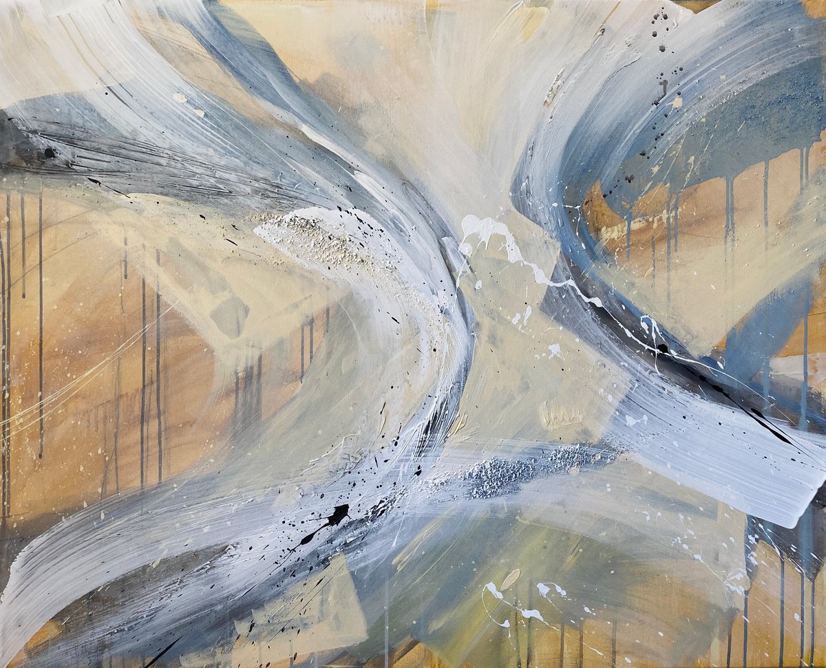 Impressionistic Abstract Acrylic Painting By Helen Mount, 39 X 31, Authentic Desires/5, Original Artwork