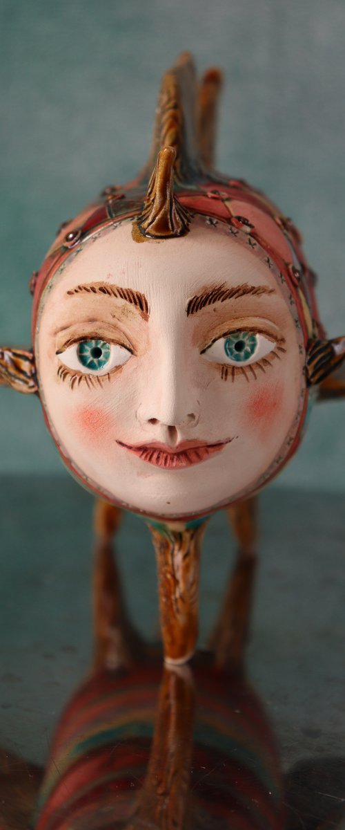 Blue Eyes Fish.  Sculpture by Yalonetski by Elya Yalonetski