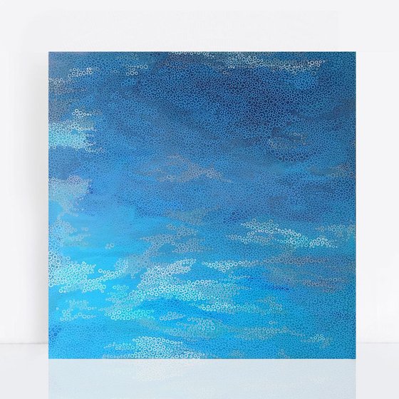 Ocean clouds - blue abstract