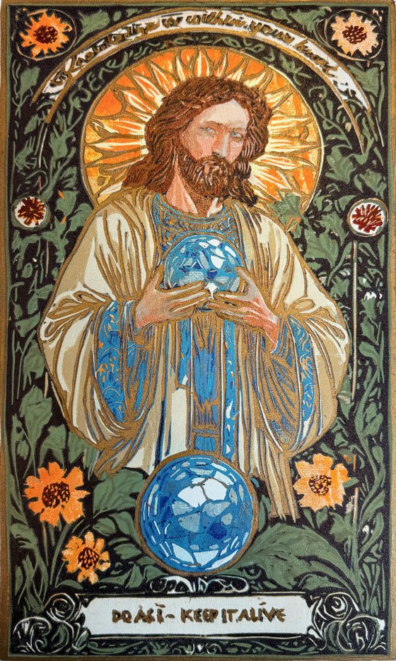 Guardian of Knowledge – Reduction Linocut