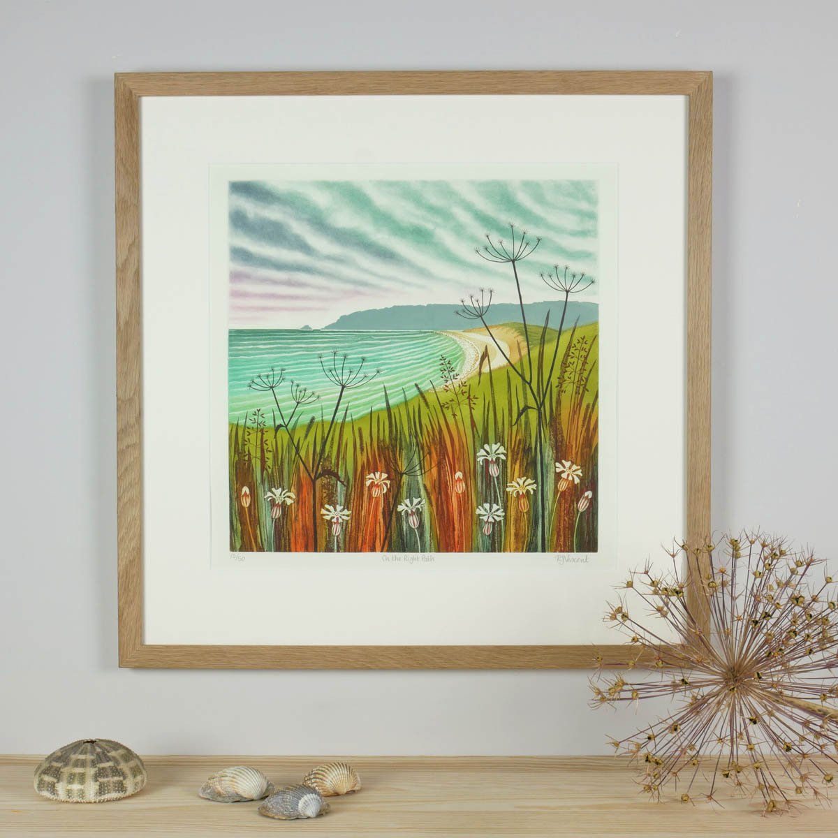 Illustrative Etchings & Engravings , On The Right Path (Framed) By Rebecca Vincent, 22 X 22, Artwork For Sale On Artfinder