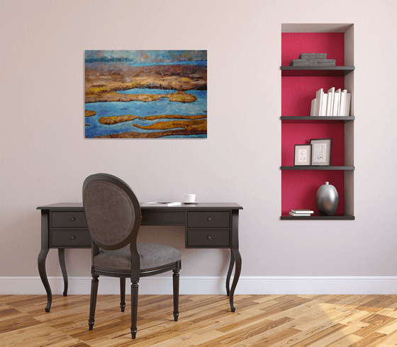 Iceland Large Original Oil Painting on Canvas