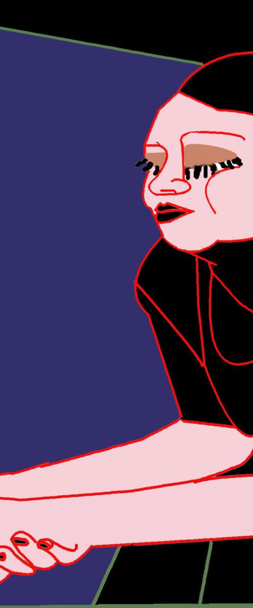 Waiting - pop art print by Artworks by Rina Mualem