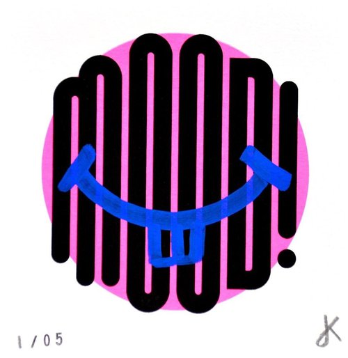 Mini Moods - Goofy (Pink) by James Kingman