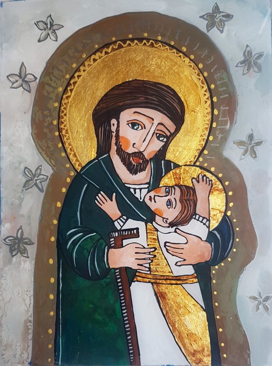 Saint Joseph with Baby Jesus in His Arms