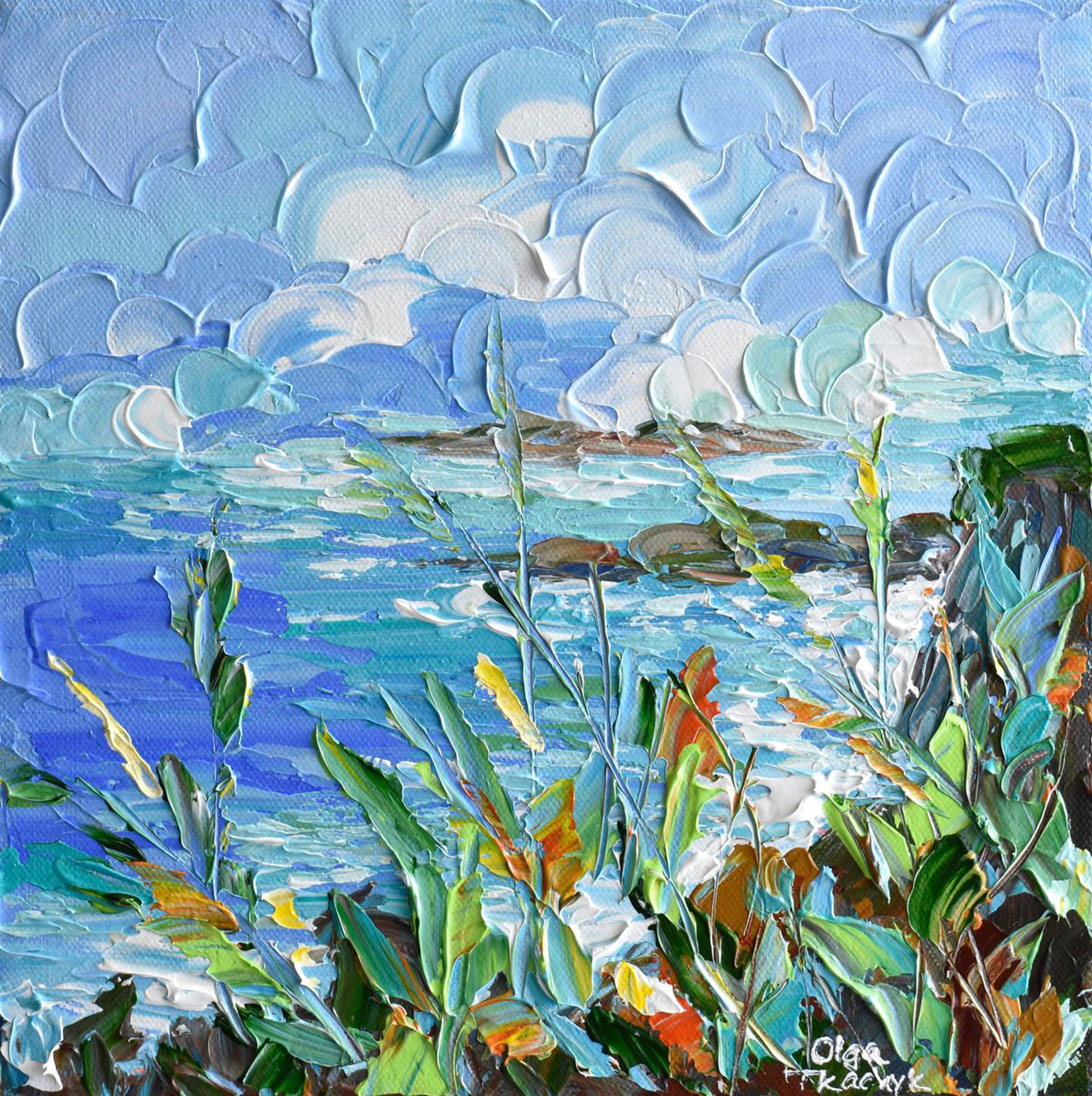 Laguna Beach 10 X10 Impasto Acrylic Painting Artfinder