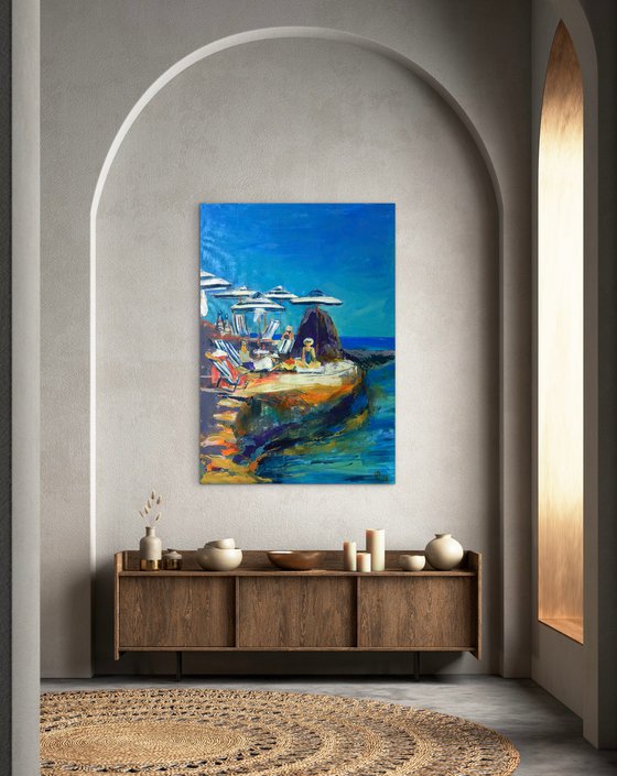 Sunlit Retreat by the Sea
