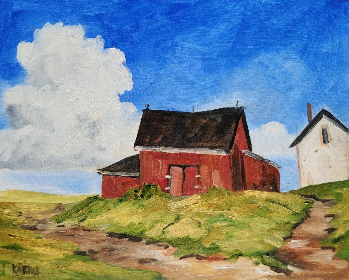 Impressionistic Landscape Oil Painting By Katrina Case, 10 X 8", Returning Home, Original Artwork