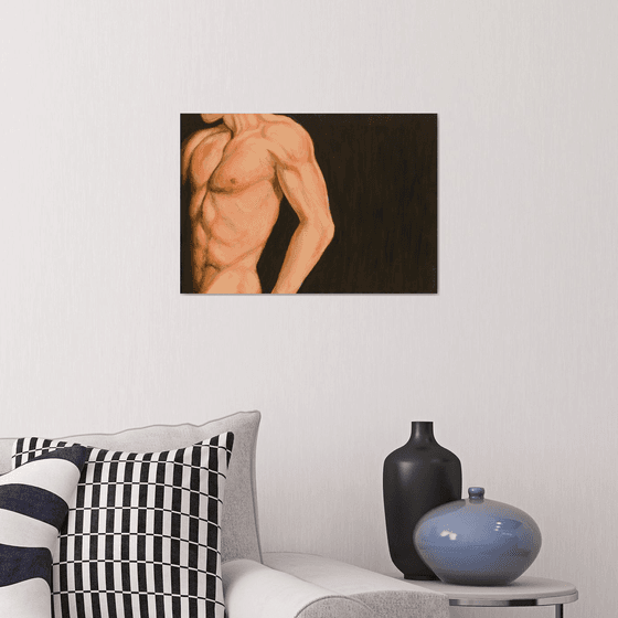 Torso and arm, male nude