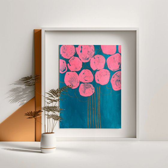 Pink Floral Painting