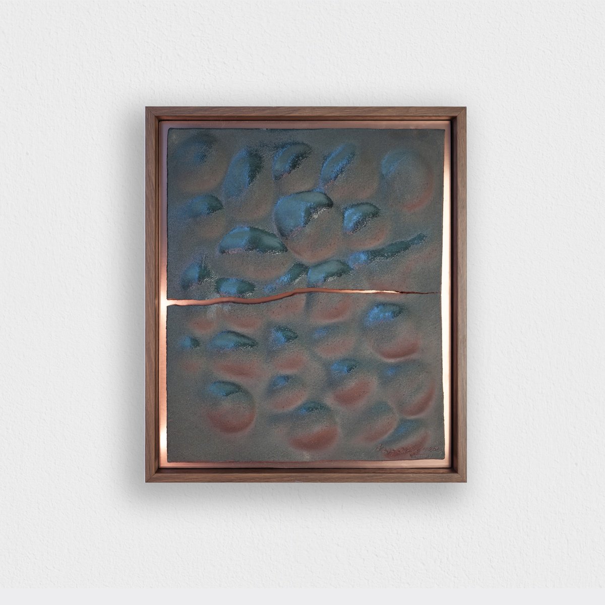 Expressive Abstract Clay Sculpture By Maryia Virshych, 10 X 12", Terra Cognita. Rupture, Original Artwork