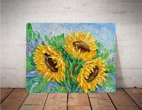 Three Sunflowers