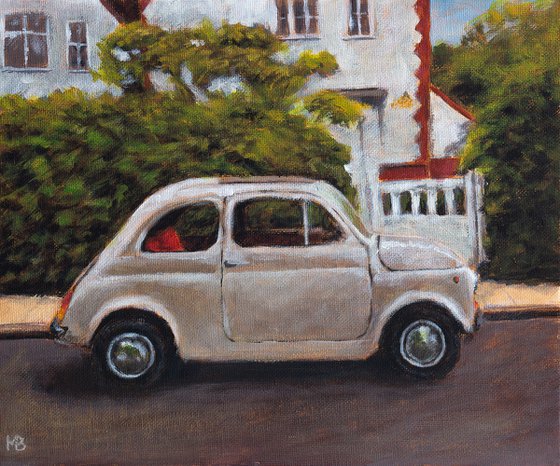 Original acrylic painting "Fiat 500"
