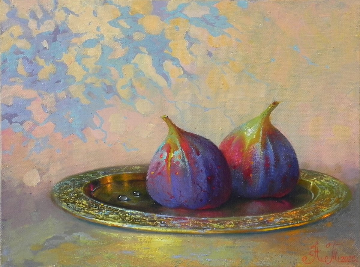 Impressionistic Still Life Oil Painting By Tetiana Novikova, 16 X 12", "Whispers Of Sweetness", Original Artwork