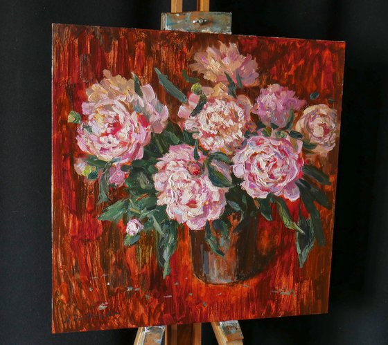 Peonies in Amber