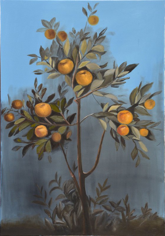 Orange tree painting, orange trees