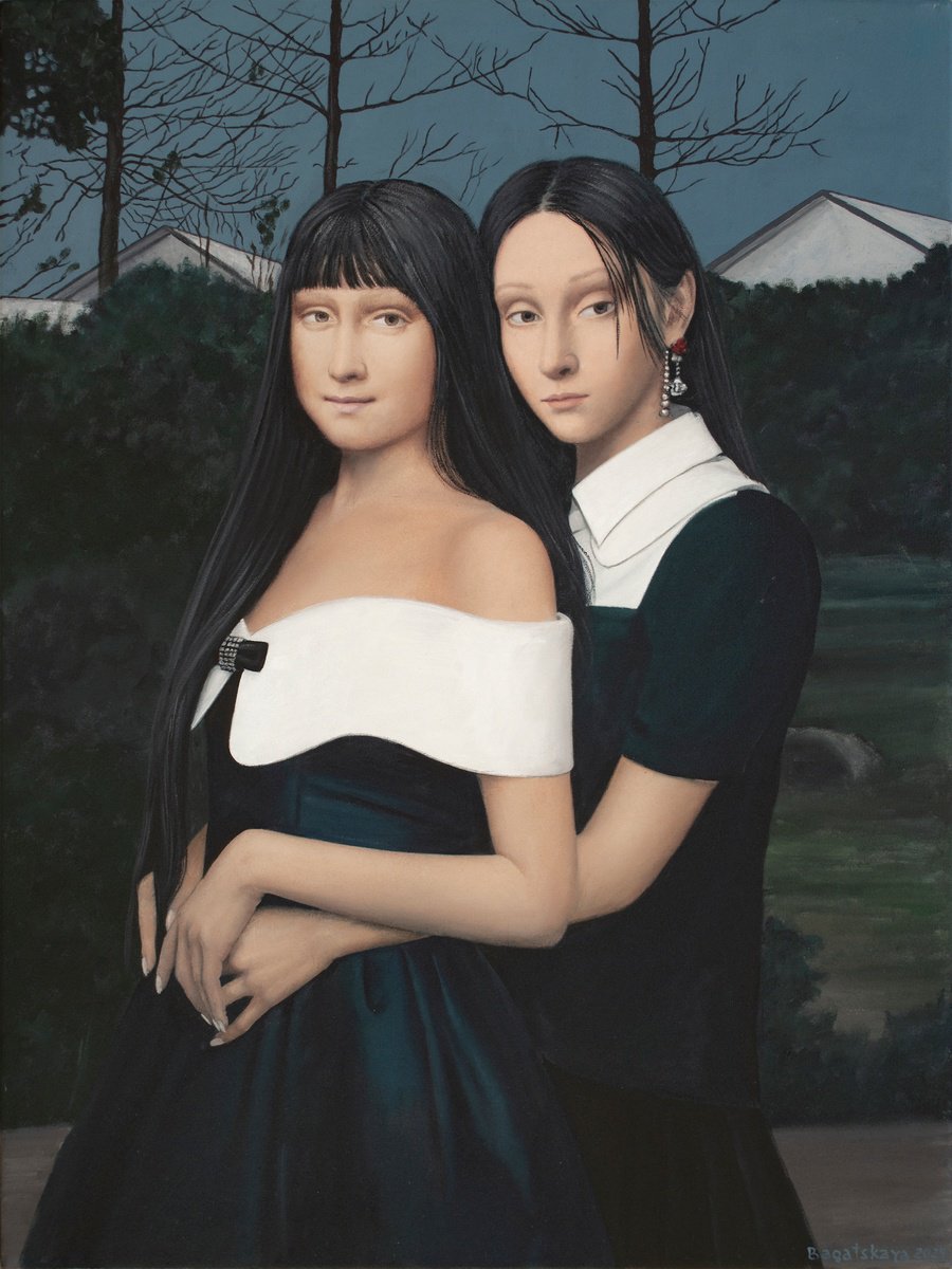 Photorealistic Portrait Acrylic Painting By Nataliya Bagatskaya, 24 X 31", Contemporary Portrait "I