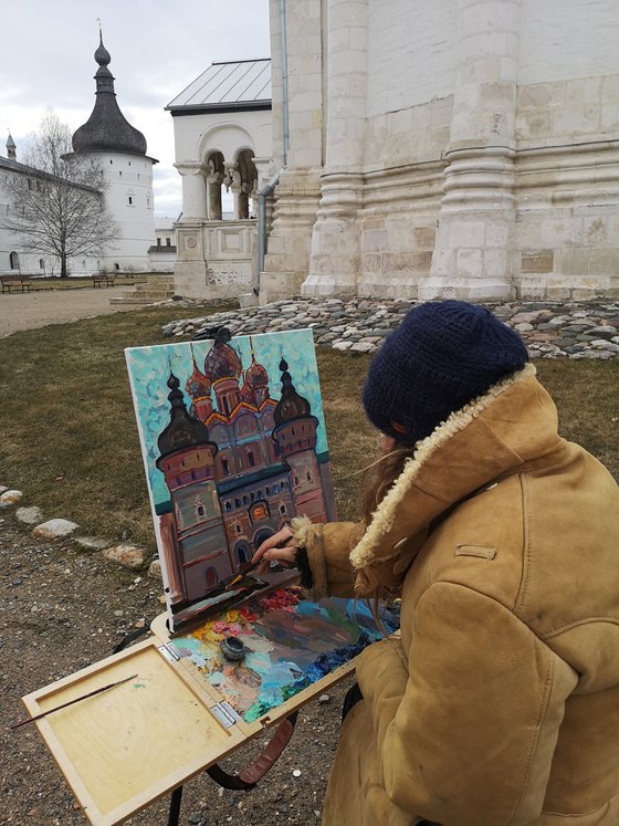 Day in Rostov. Russian province. Painting