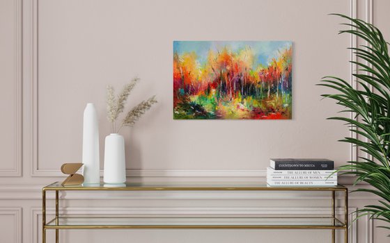 Sunny fall forest